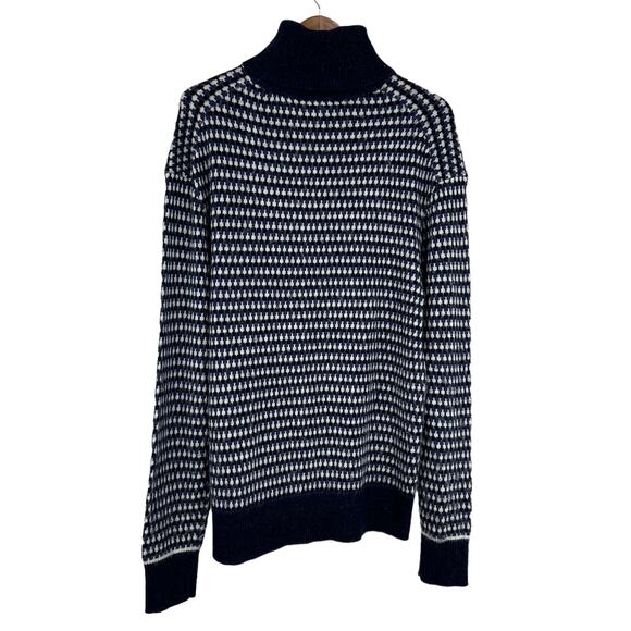 Ted Baker NWT Navy Blue Riber Roll Neck Wool Jumper Turtleneck Sweater Sz 4 (L) - Picture 3 of 10